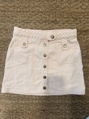 Chloé Girls Pale Pink Button-Front Mini Skirt Size 10